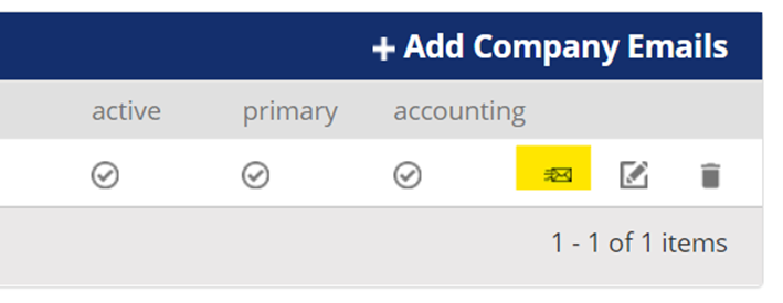 Picture highlighting send test email button